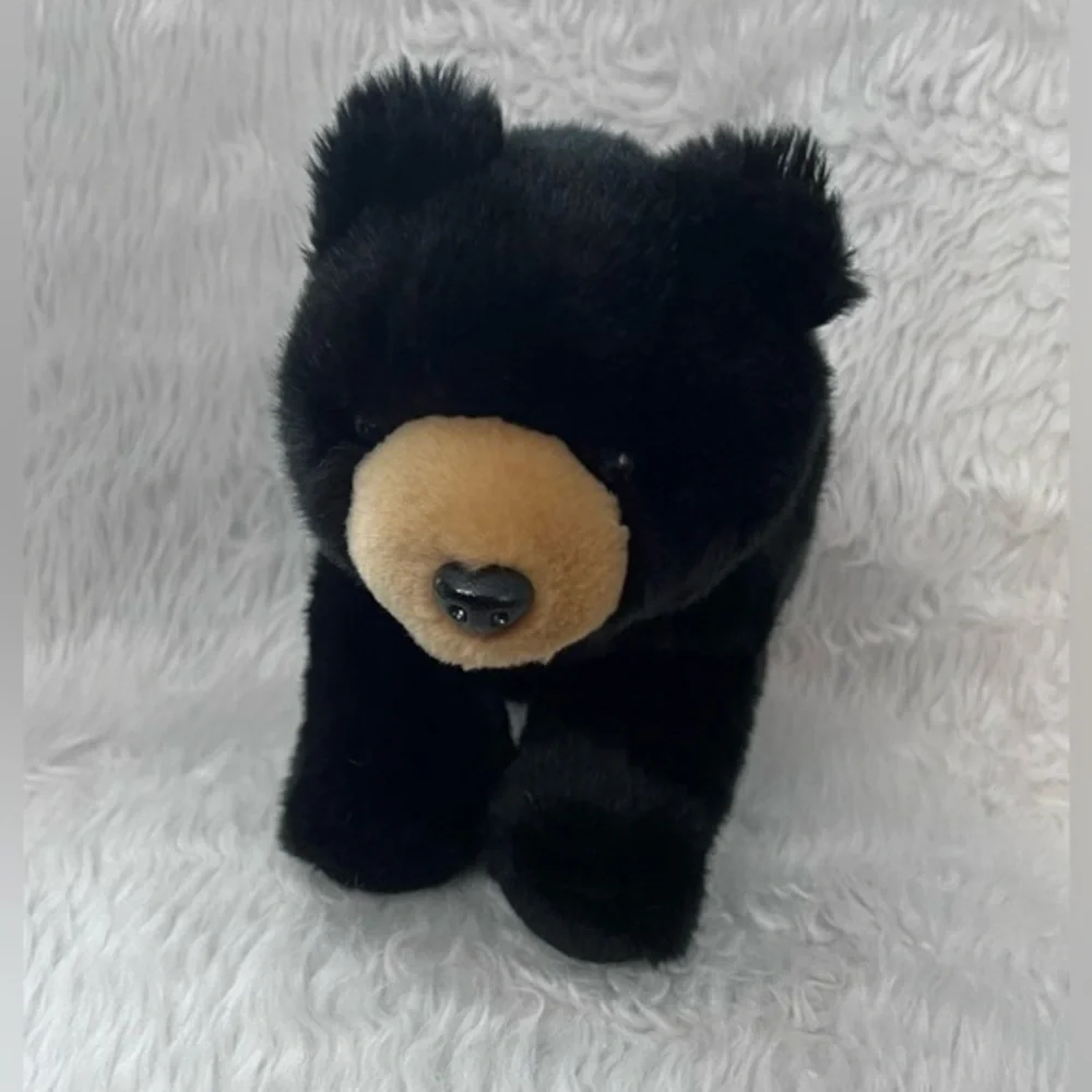 New Aurora Black Bear Plush Stuffed Animal Approx 13” Gift Present